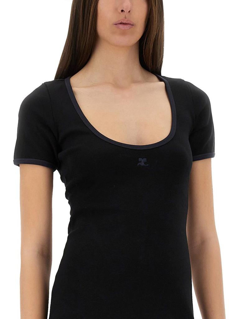 【関税&送料込】Courreges Holistic Contrast Mini Dress Courreges Holistic Contrast Cotton Minidress | Saks Fifth Avenue