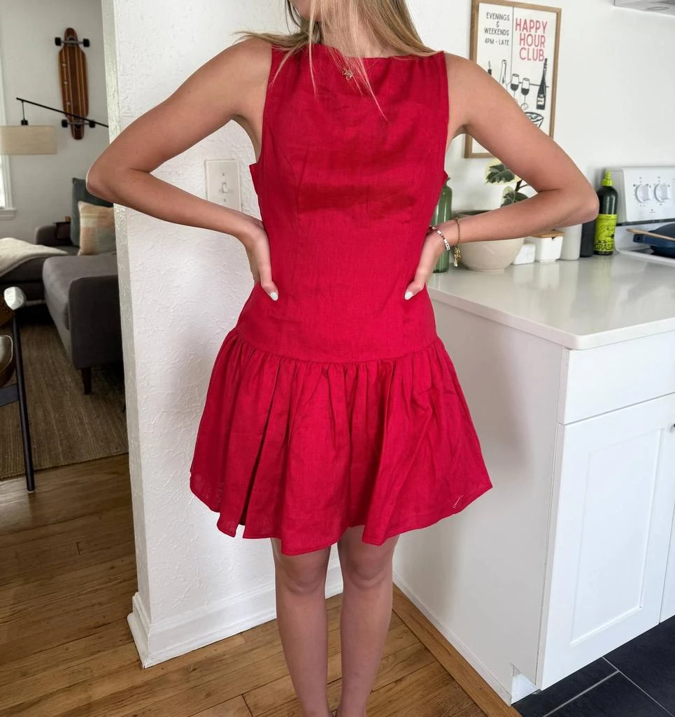 Shop Sofie The Label - Hadley Linen Drop Peplum Mini Dress on Sale at  BeyondStyle  Get 45% Off Sofie The Label - Hadley Linen Drop Peplum Mini  Dress with Limited-Time Flash