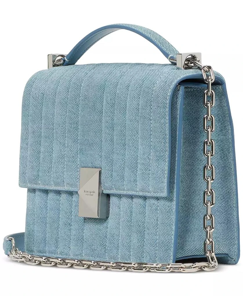 Kate Spade Deco Denim Chain Leather Shoulder Bag 4