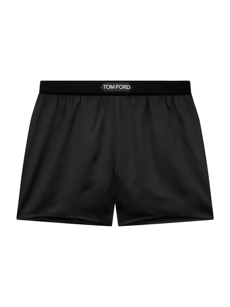 Tom Ford Silk-Blend Logo Shorts 1