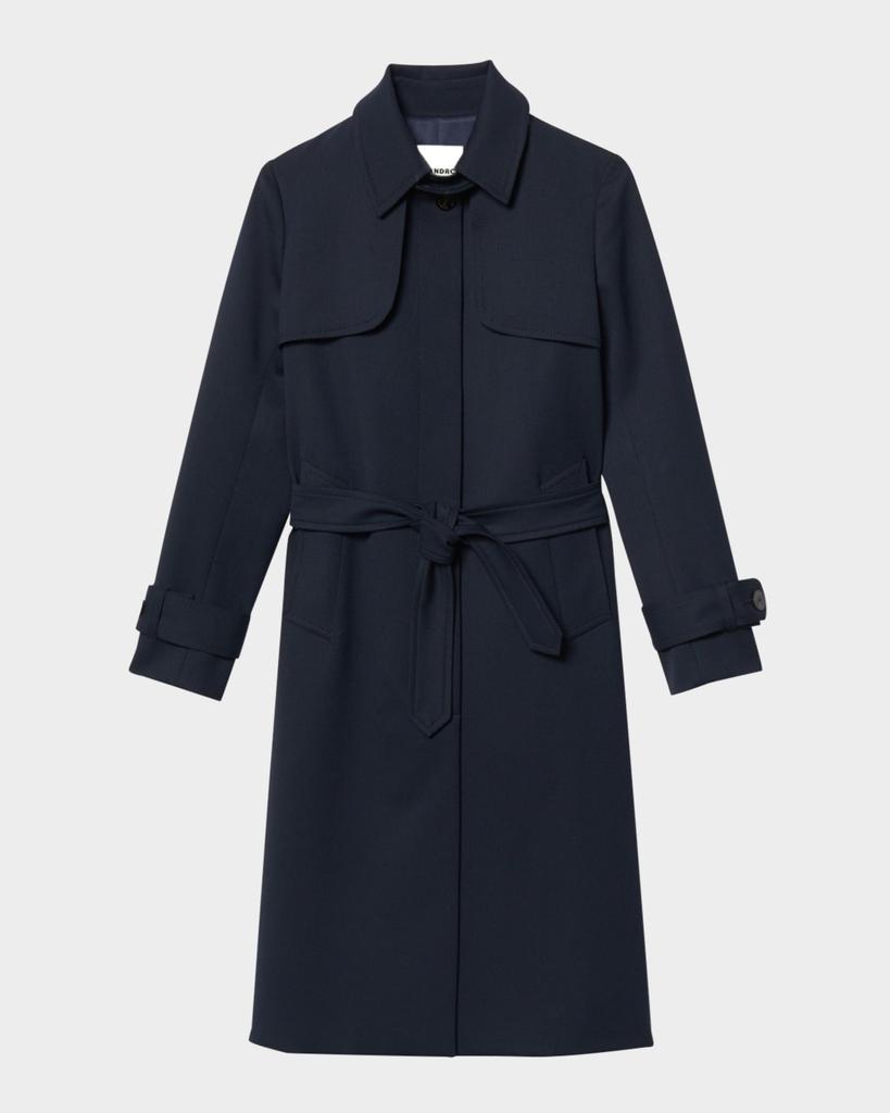 【SANDRO】 Vino Pleated Trench Coat Sandro Vino Pleated Trench Coat | Neiman Marcus