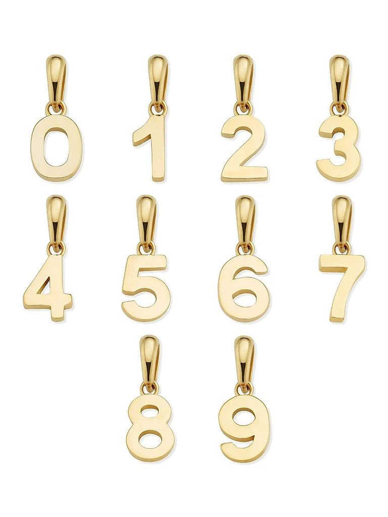 Oradina 14K Yellow Gold My Number Pendant Charm 2