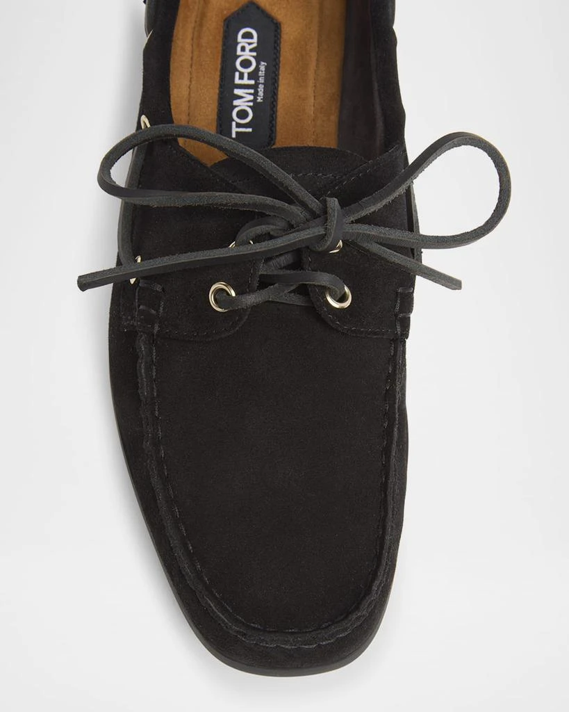 Tom Ford Men
s Robin Suede Boat Shoes 6