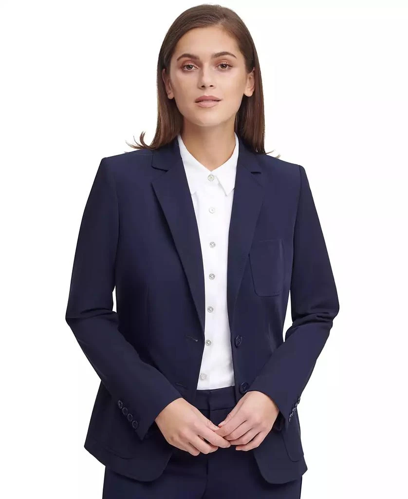 Tommy Hilfiger Women's Notched-Collar Double-Button Blazer 1
