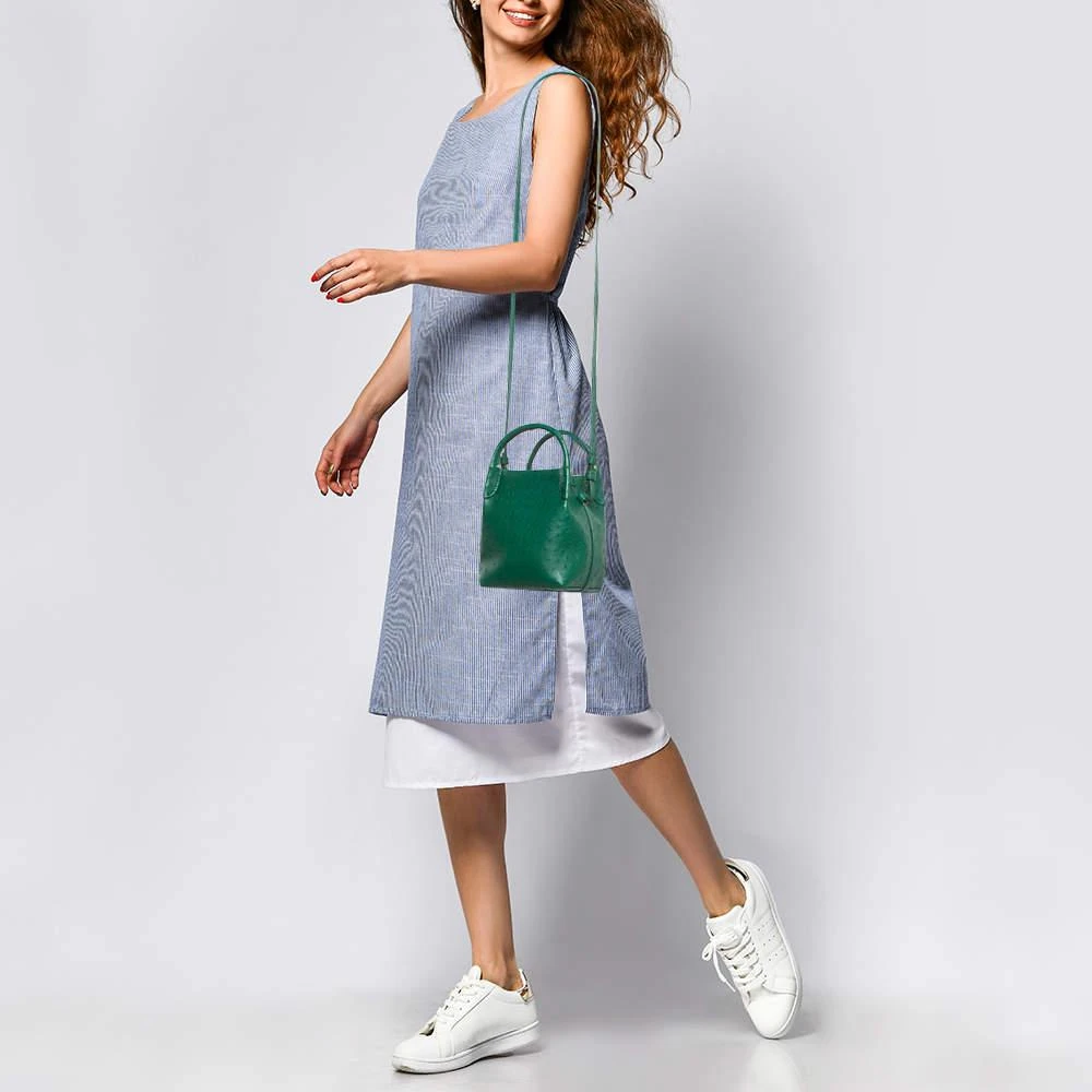 Loro Piana Loro Piana Green Ostrich Micro Bale Bag 2