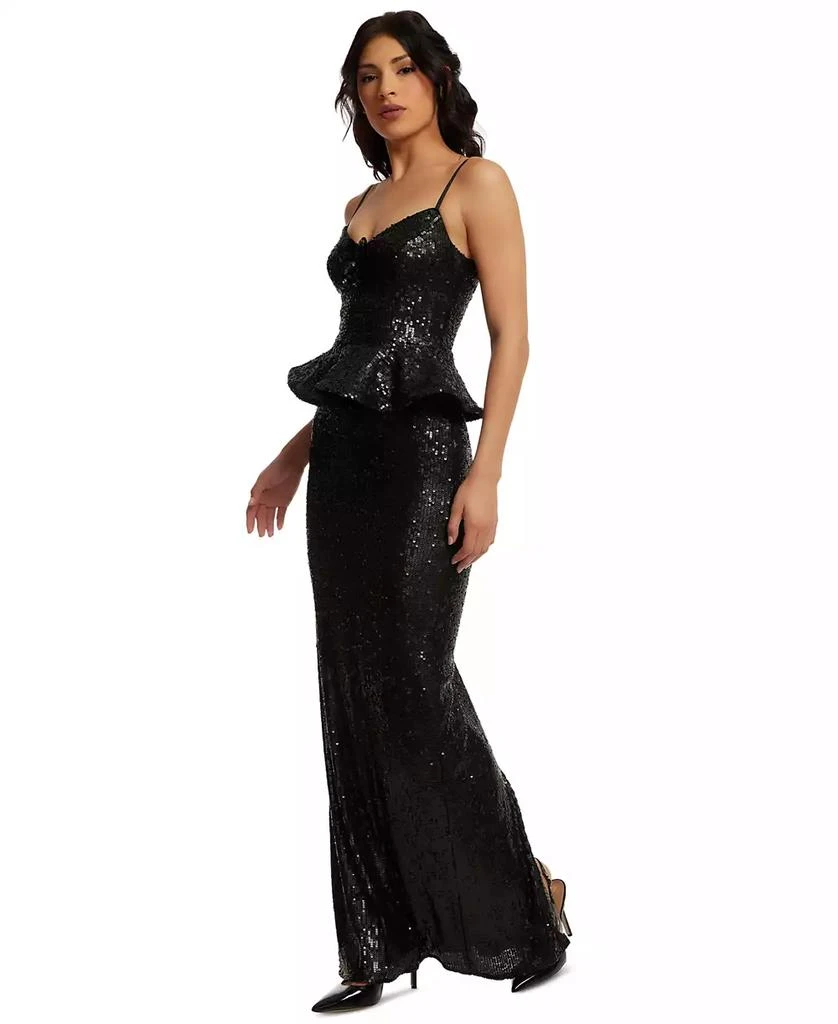Dress The Population Women's Akiah Sequined Peplum Gown 2