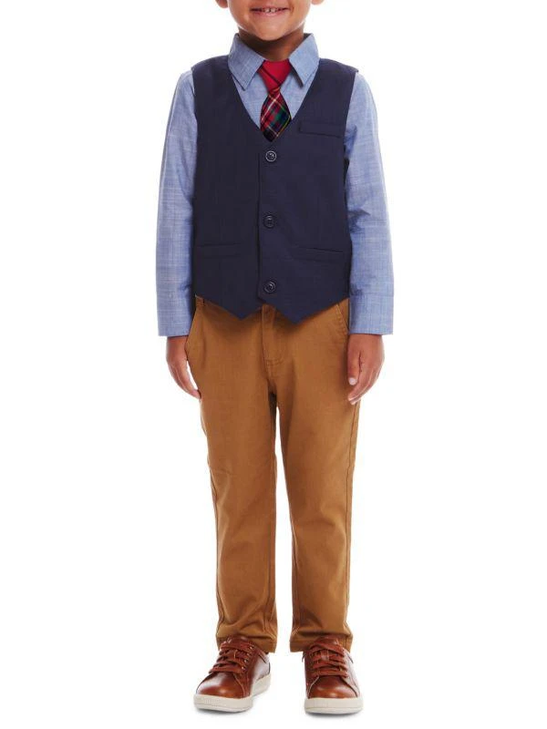 Andy & Evan Little Boy's & Boy's 4-Piece Shirt, Vest, Tie & Pants Set 1