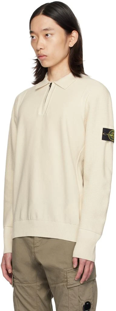 Stone Island Off-White Half-Zip Polo 4