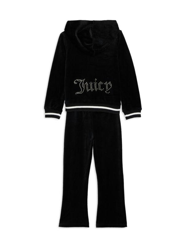Juicy Couture Baby Girl's, Little Girl's & Girl's Hoodie & Sweatpants Velour Set