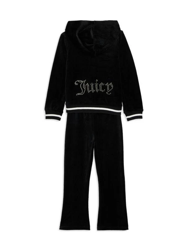 Juicy Couture Baby Girl's, Little Girl's & Girl's Hoodie & Sweatpants Velour Set 2