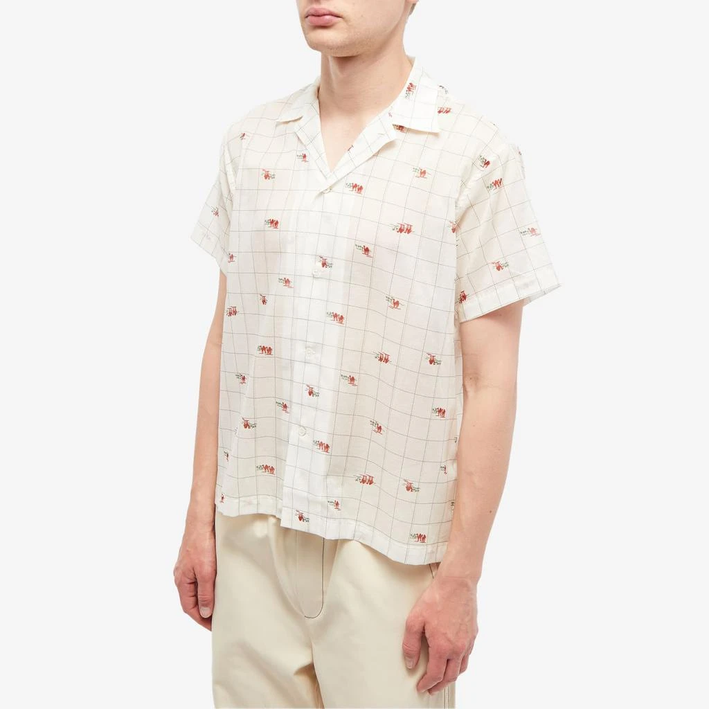 Bode BODE Sheer Camel Vacation Shirt 2