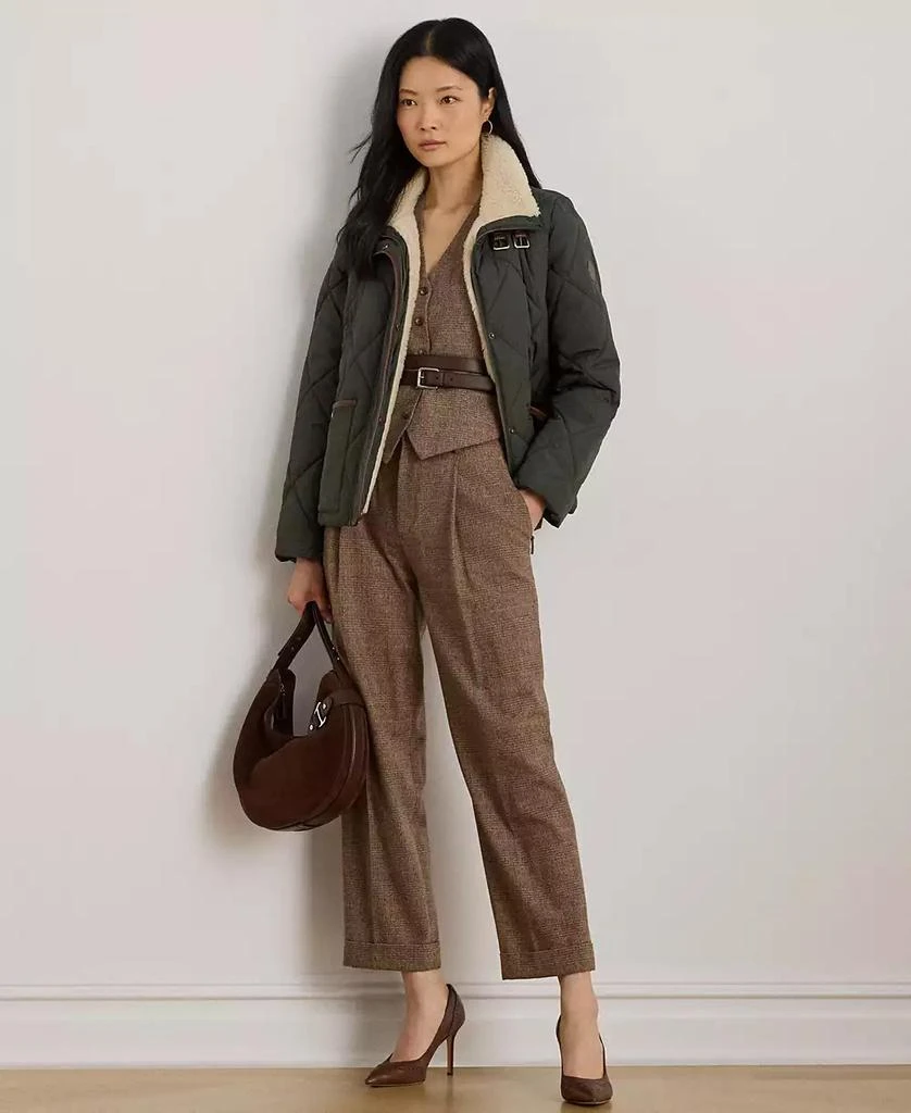 Ralph Lauren Women
s Faux-Fur-Collar Diamond Quilted Jacket 5