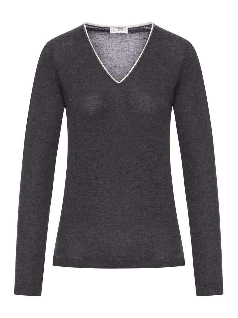 Brunello Cucinelli Brunello Cucinelli V-Neck Knitted Jumper 1