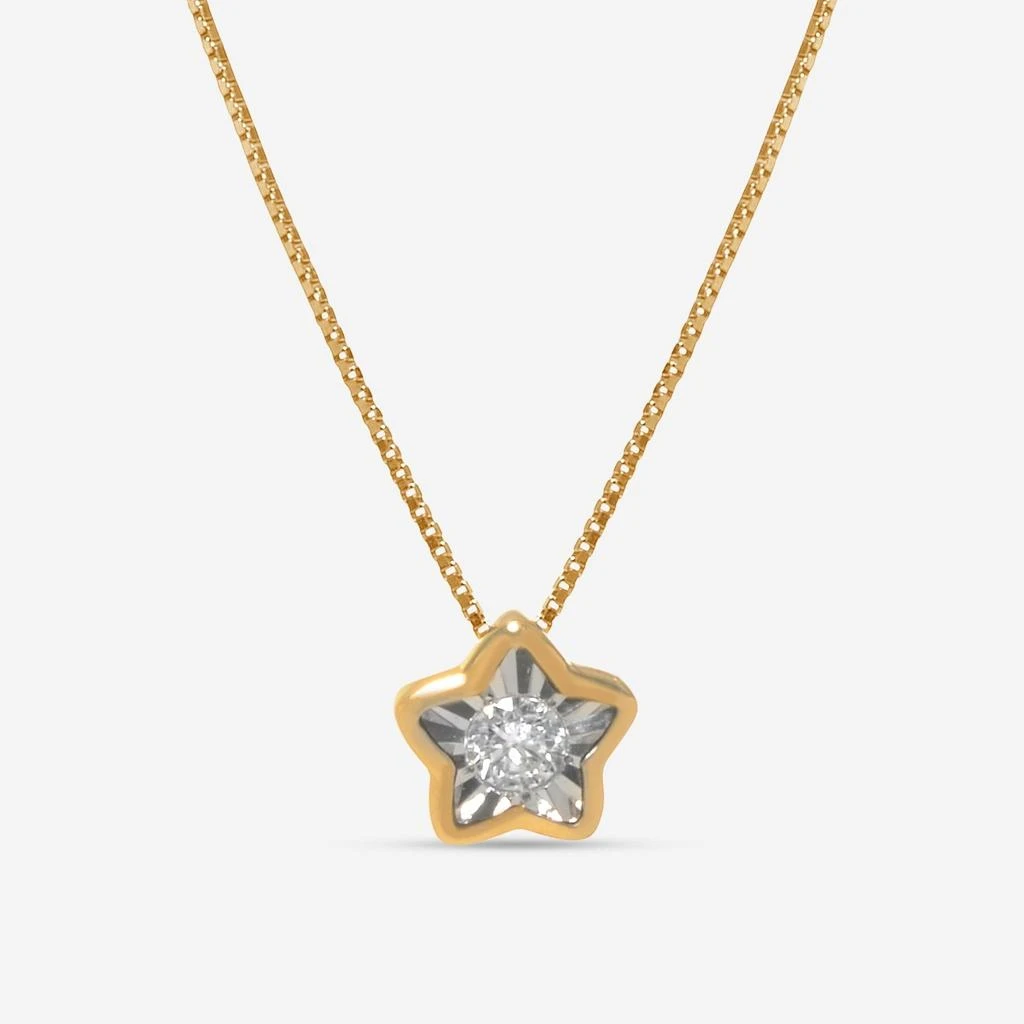 Bliss Bliss By Damiani Lumina 18K Yellow and White Gold, Diamond Star Pendant 20086522 1