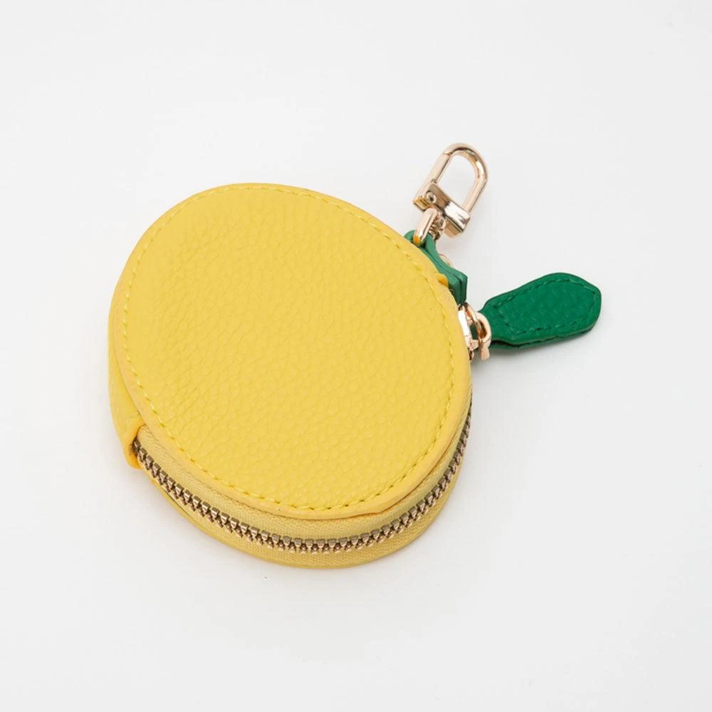 FASHNZFAB Faux Leather Lemon Keychain / Bag Charm / Coin Purse