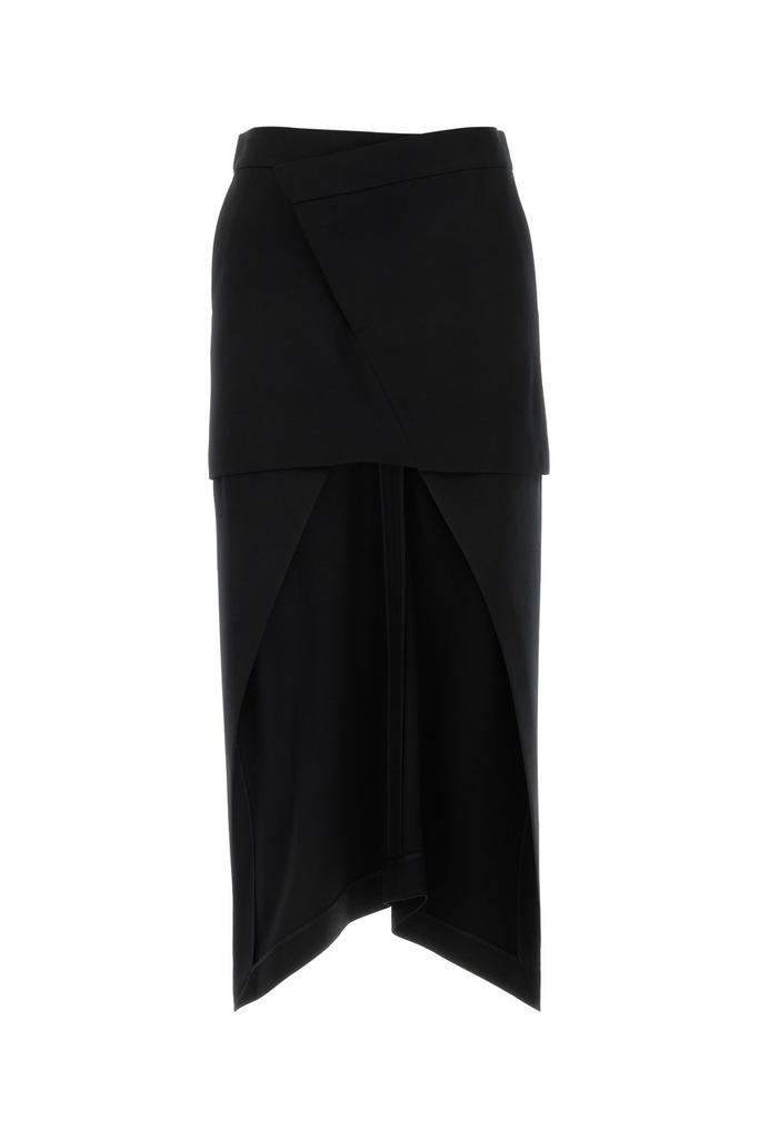 【関税&送料込】Alexander Mcqueen Nylon Tarpaulin Pencil Ski Alexander McQueen Tarpaulin Pencil Midi Skirt | Black