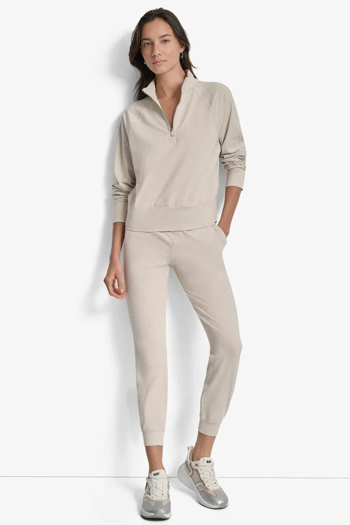 DKNY SPACEDYE HALF ZIP RAGLAN SLEEVE PULLOVER 8