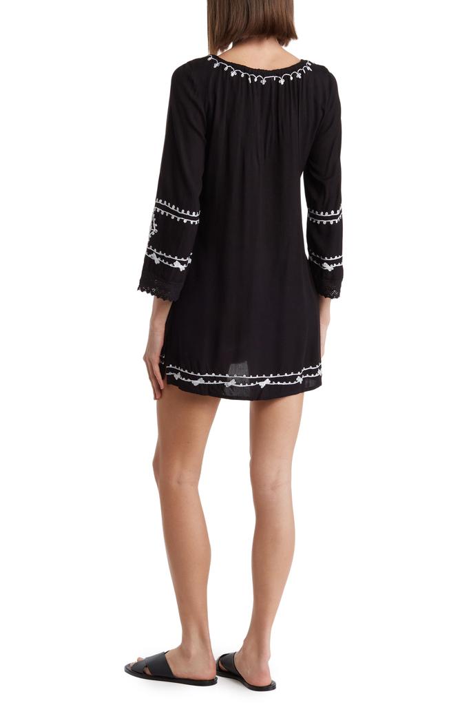 BOHO ME Embroidered Sequin Cover-Up Tunic