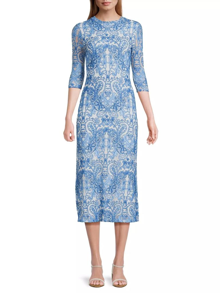 Johnny Was Wynifred Mesh Midi-Dress 3