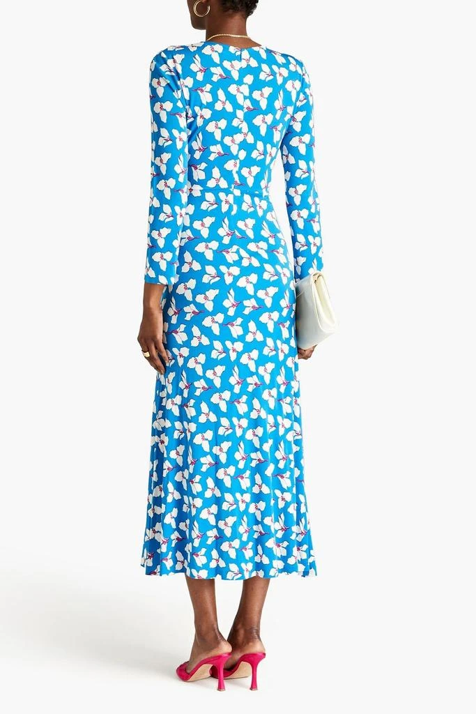 DIANE VON FURSTENBERG Timmy ruched floral-print jersey midi dress 3