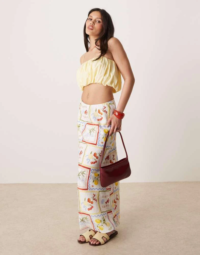 Abercrombie & Fitch Abercrombie & Fitch cropped bubble cami top in yellow 2