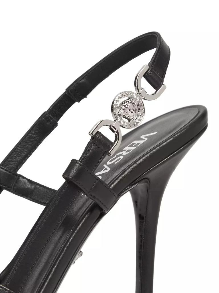 Versace Medusa 95MM Leather Slingback Sandals 6