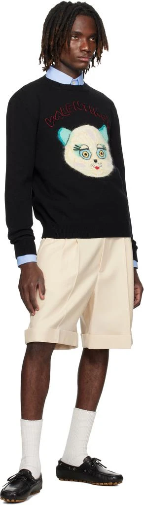 Valentino Beige Pleated Shorts 4