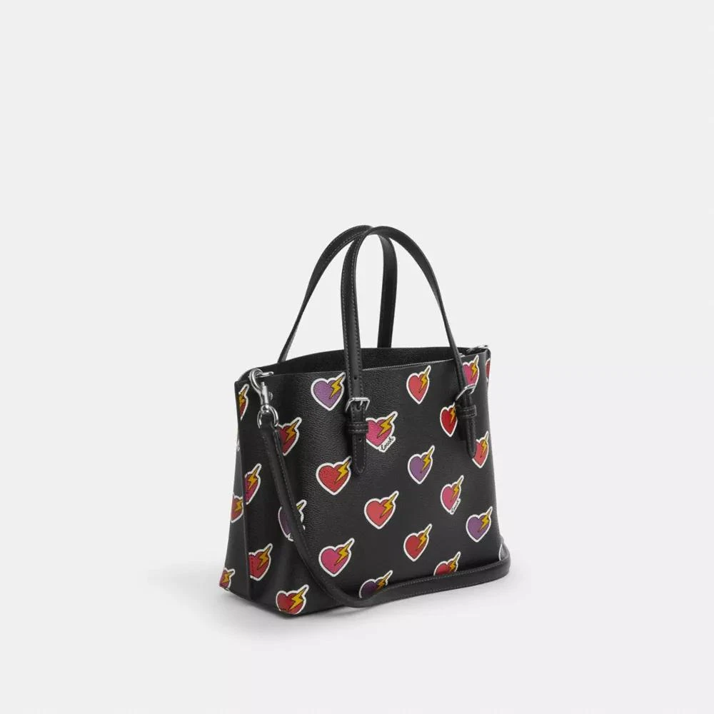 Coach Mollie Tote Bag 25 With Heart Bolt Print 4