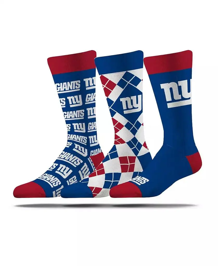 Strideline Men's and Women's 3-Pack New York Giants Business Knit Crew Socks