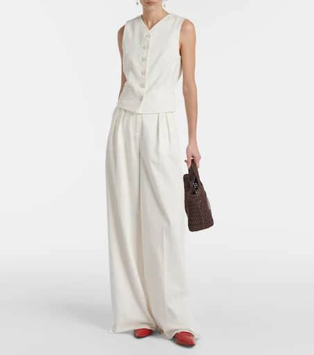 Tod's Logo raffia tote bag 5