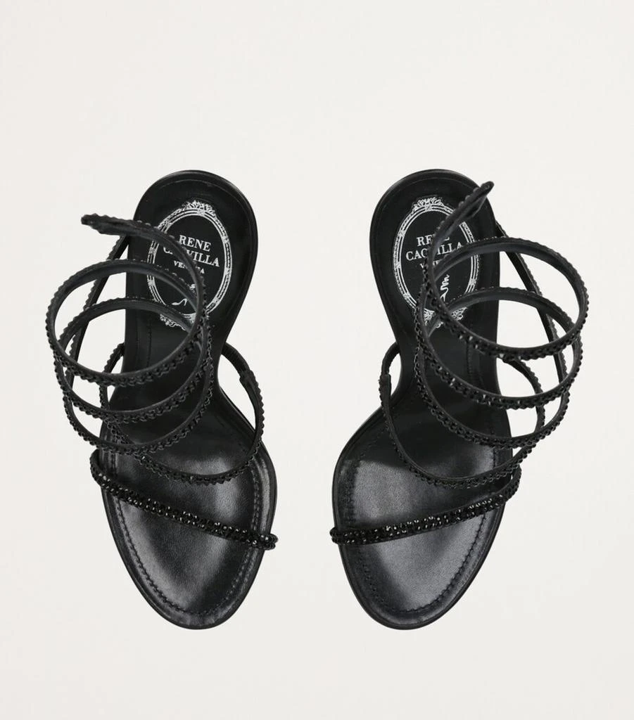 Rene Caovilla Leather Crystal-Embellished Cleo Sandals 105 4