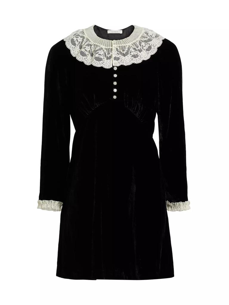 DÔEN Lisbeth Lace Collar Minidress