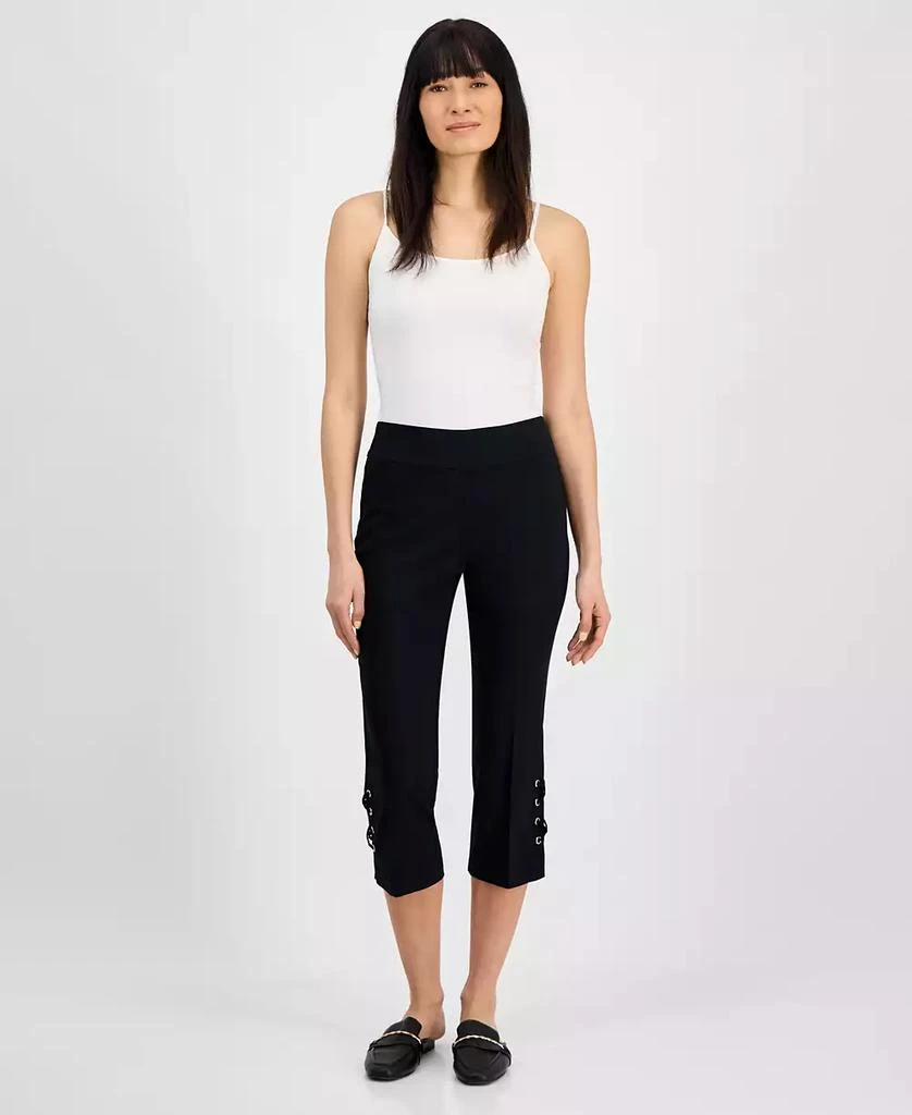 JM Collection Women's Side Lace-Up Capri Pants, Created for Macy's 1