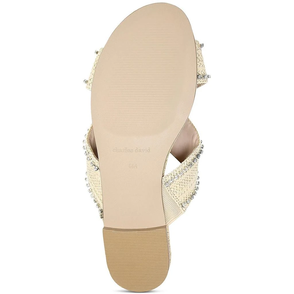Charles David Kenya Womens Embellished Slip On Slide Sandals 3