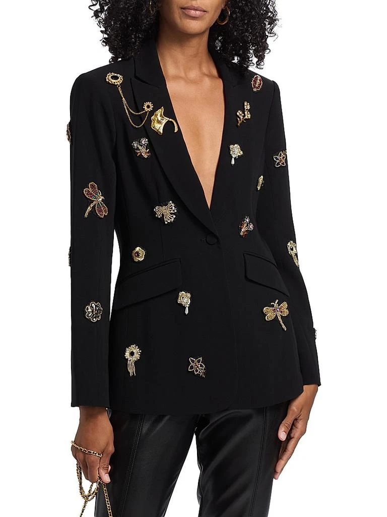 Cinq à Sept Cheyenne Goldtone Brooches Blazer 3