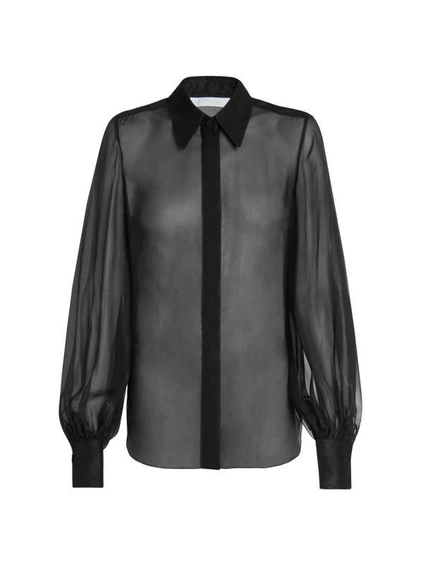 Chloé Sheer Silk Chiffon Blouse 6