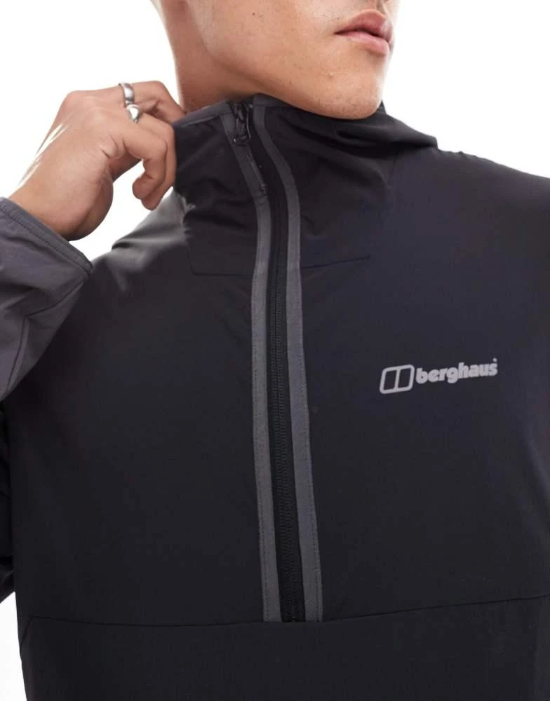 Berghaus Berghaus Wandermoor over head wind jacket in black and grey 4