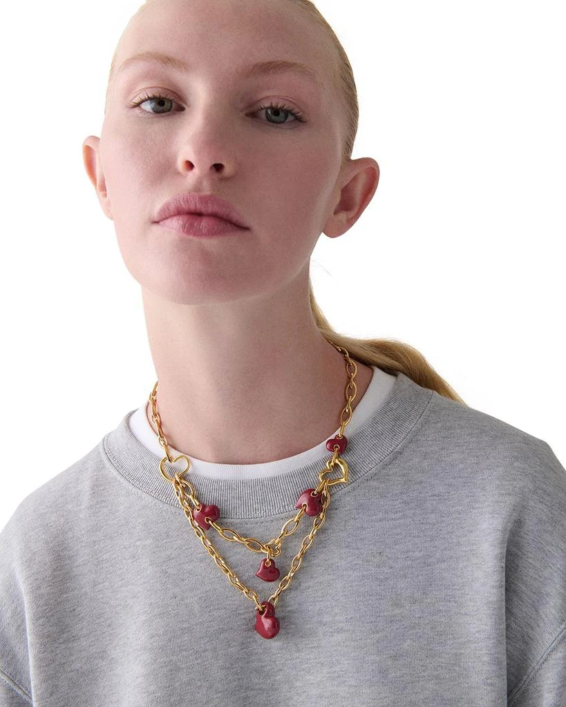 Kate Spade Amour Heart Charm Statement Pendant Necklace, 16"-19" 3