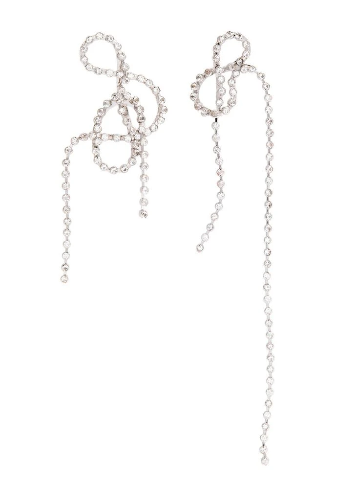 Dries Van Noten Tangled asymmetric crystal-embellished drop earrings 1