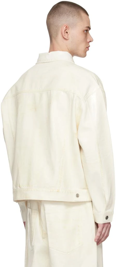 We11done White Foil Coated Trucker Denim Jacket 3