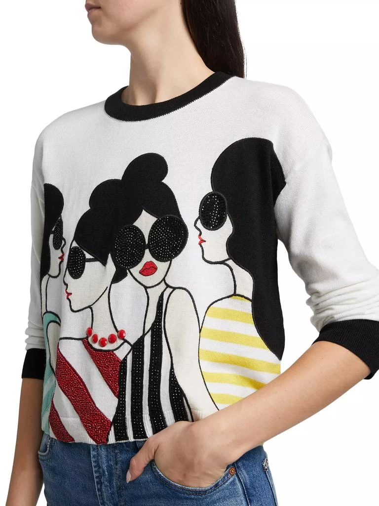 Alice + Olivia Gleeson Stace Face Sweater 6