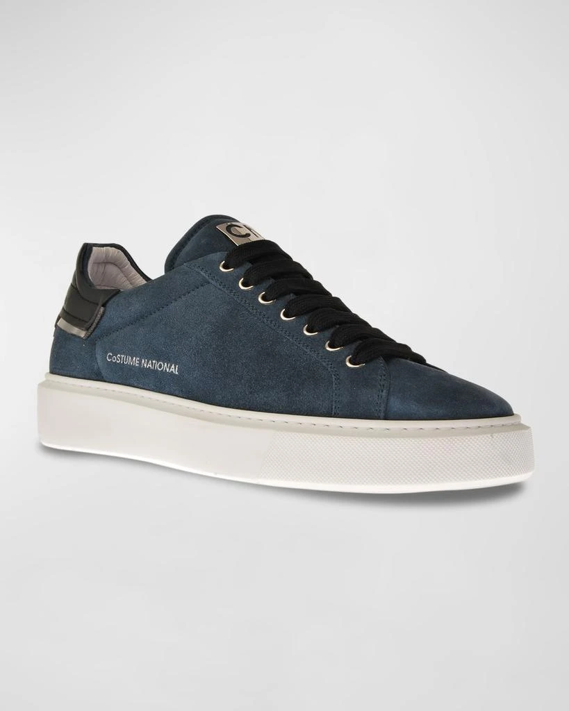 Costume National Men's Logo Suede Low-Top Sneakers 2