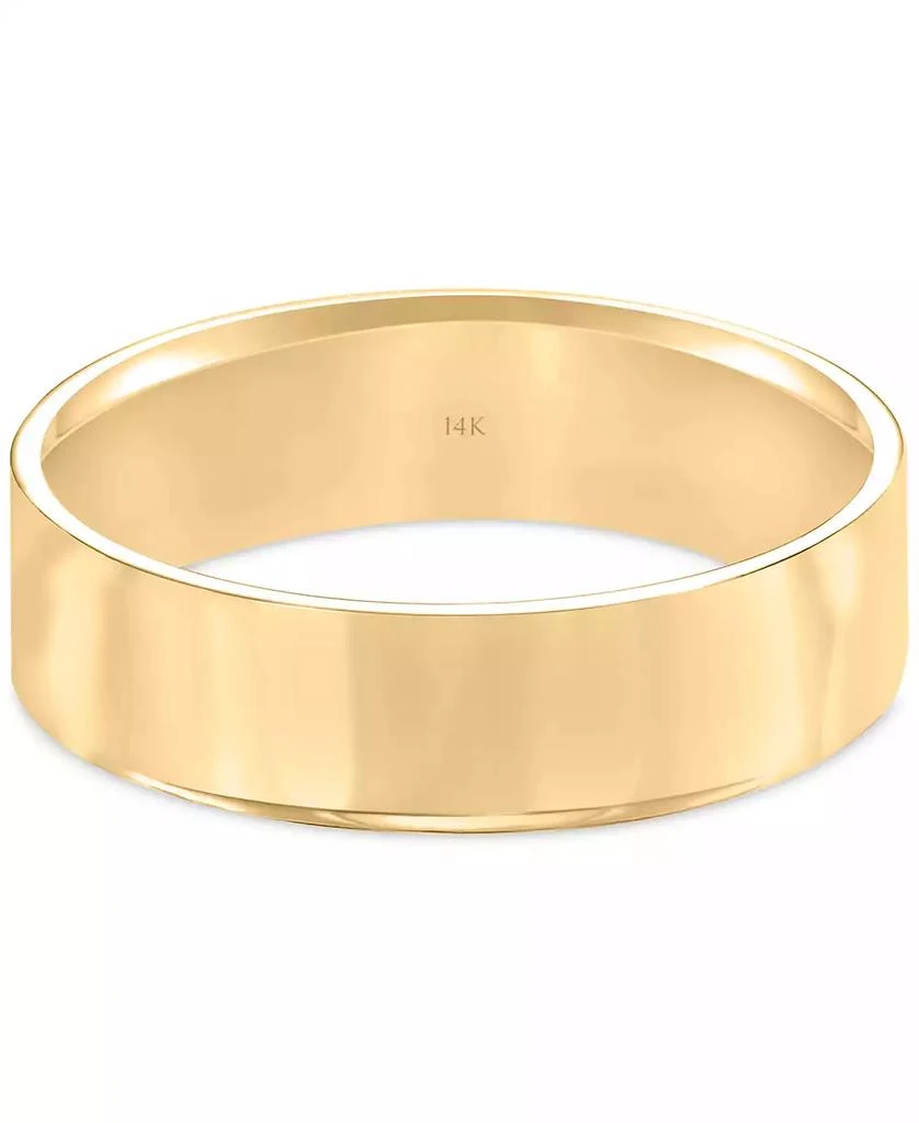 Macy's Men's Flat Profile Comfort Fit Wedding Band in 14k Gold 4