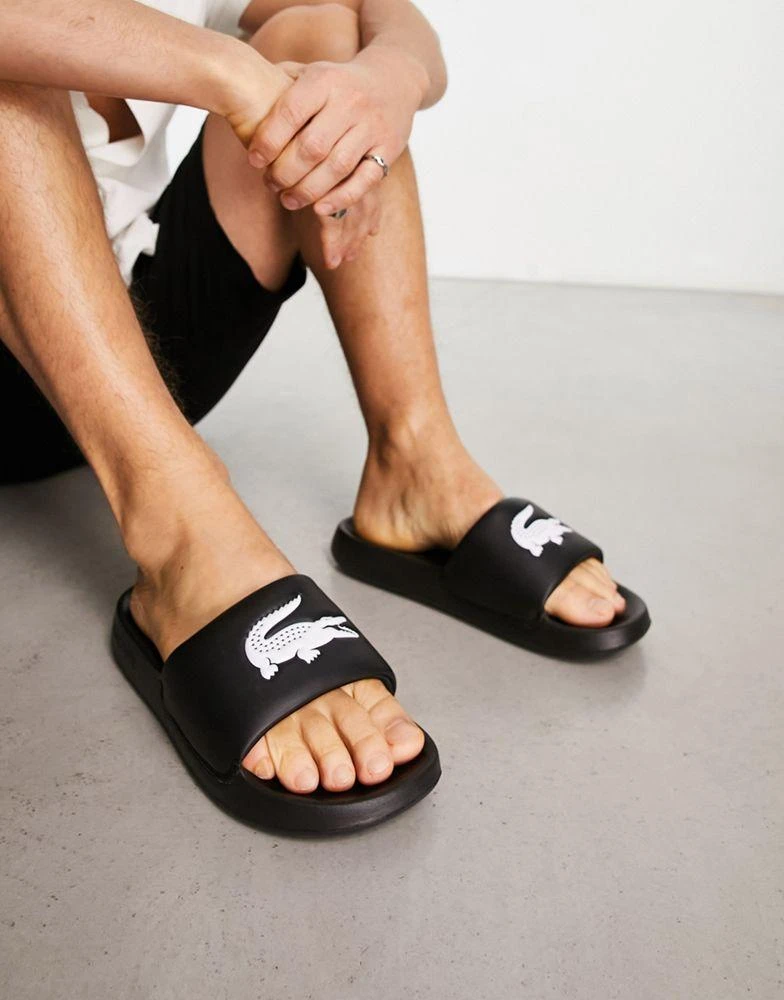 Lacoste Lacoste Serve 1.0 sliders in black 1
