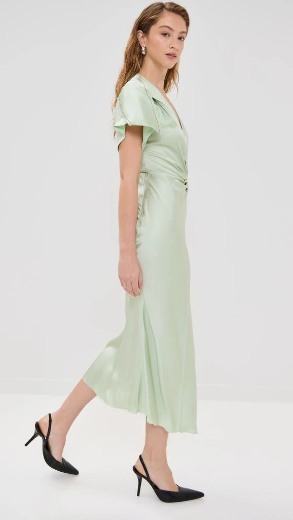 Victoria Beckham Gathered V-Neck Midi Dress 3