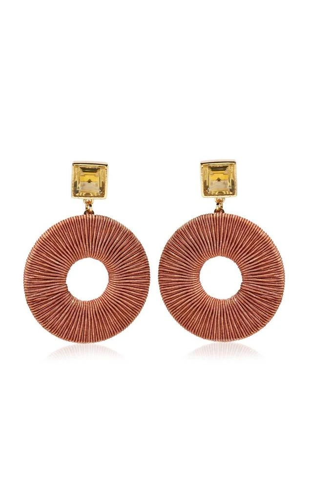 Lizzie Fortunato Palmier Earrings In Brown 2