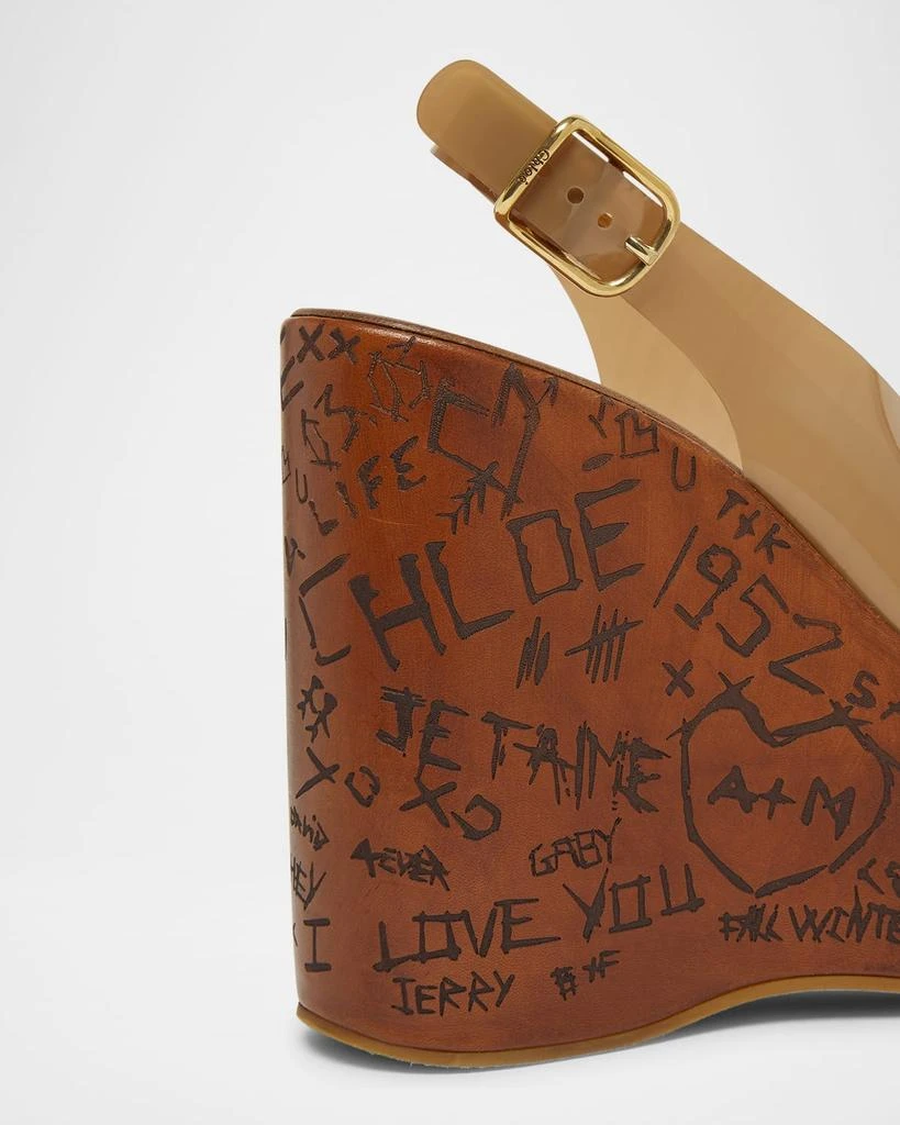 Chloé Maxime Jelly Slingback Platform Sandals 5