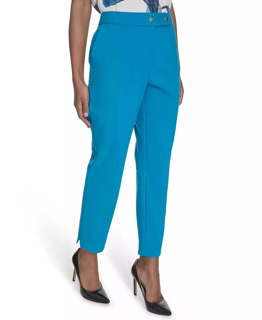 Calvin Klein Women's Cotton-Blend Straight-Leg Pants 3