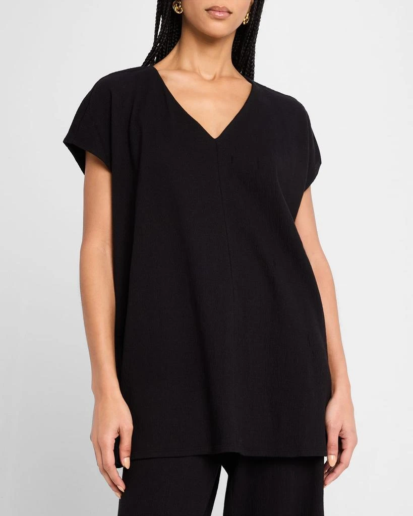 Eileen Fisher Crinkled Organic Cotton Jersey Tunic 4