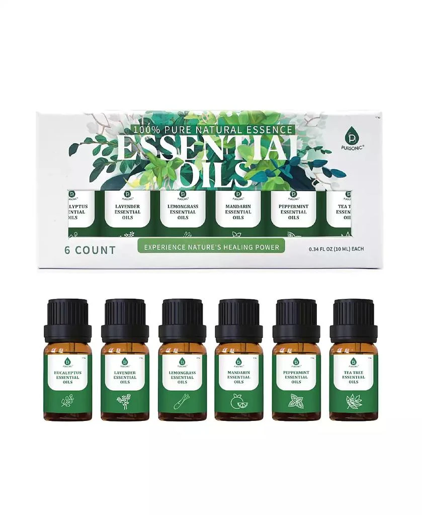 PURSONIC 100% Pure Natural Essence Essential Oils Collection – Aromatherapy at Its Finest!